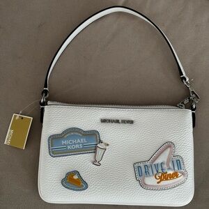 Michael Kors NWT White Shoulder Bag, Diner Collection